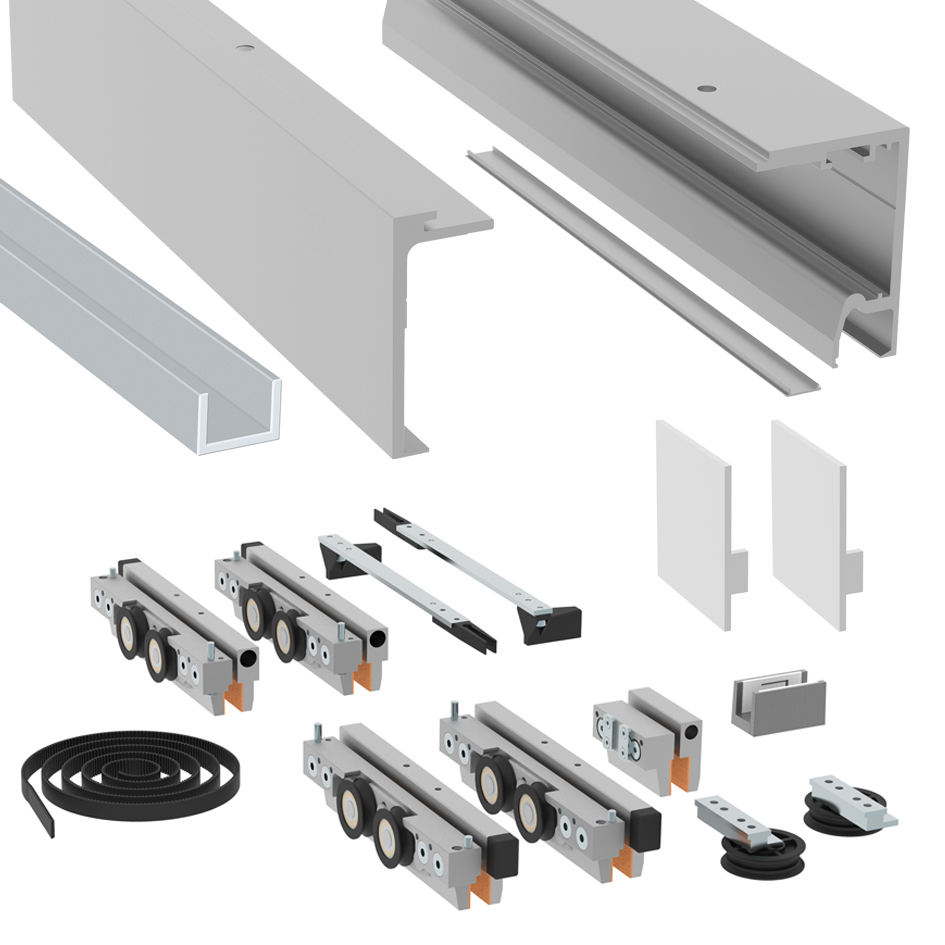 SV-Sincre X110 kit with fixed glass x2 retaining brakes. Ceiling mount.